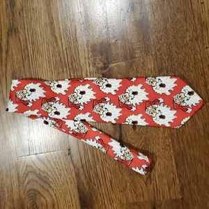 Mens Keith Daniels red Santa print tie